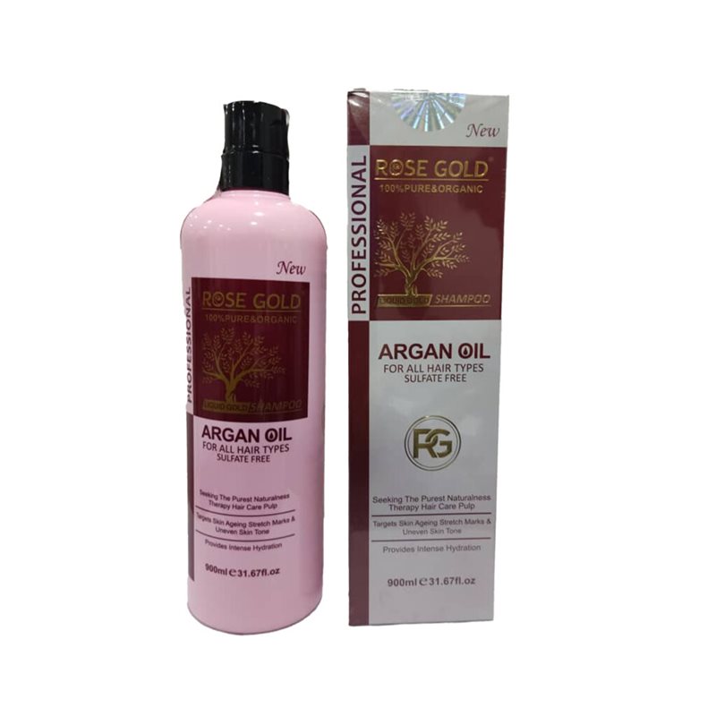 شامپو آرگان رزگلد Rose Gold حجم 900 میل Rose Gold Argan Shampoo