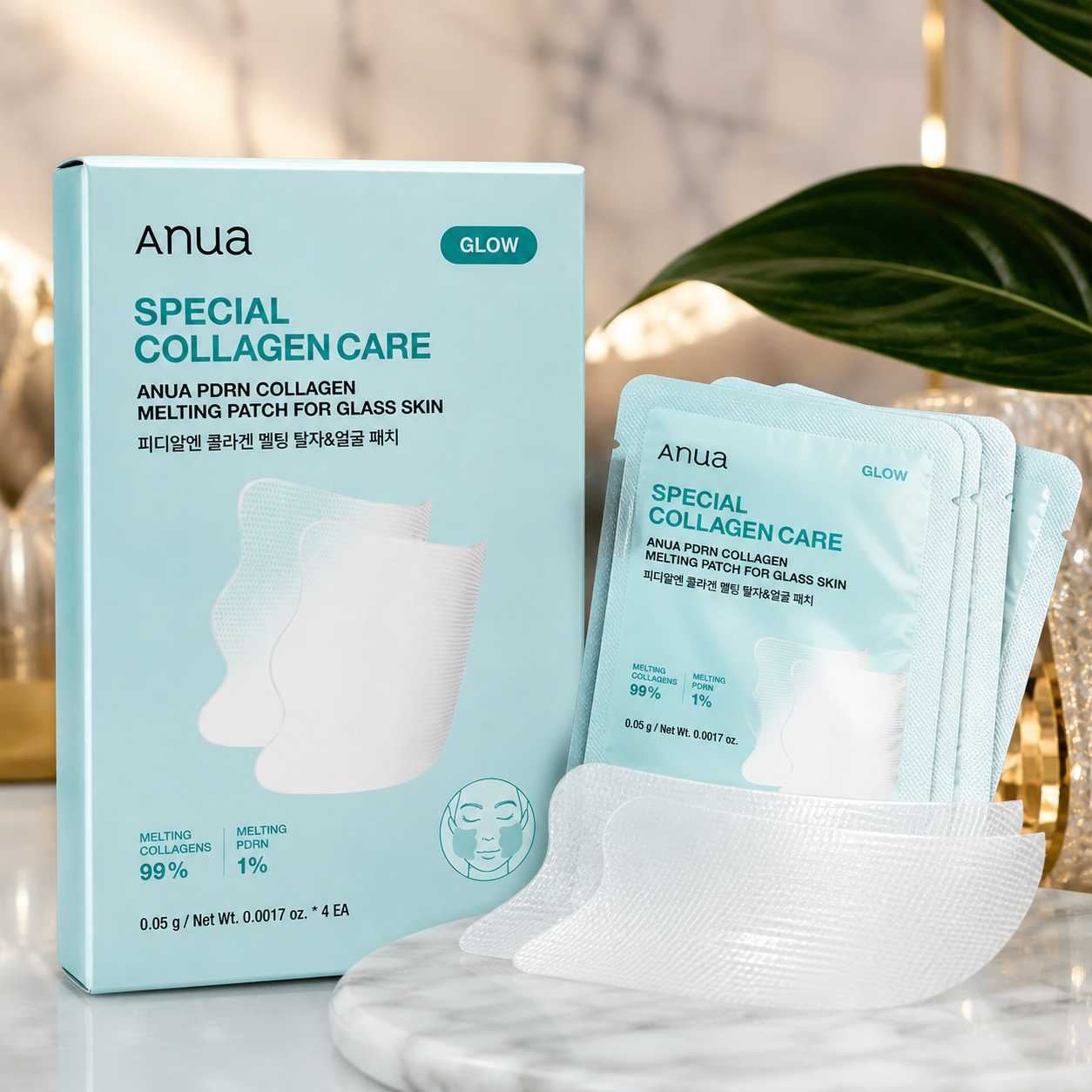 پچ ذوب‌شونده کلاژن و PDRN آنوا Anua PDRN Collagen Melting Patch For Glass Skin - فروشگاه کهربا