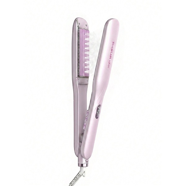 اتو مو بخاردار شیگلم SHEGLAM Hydra Shot Steam Iron Pro：صافی حرفه‌ای، رطوبت‌رسانی عمیق، تجربه خانگی در سطح سالن - فروشگاه کهربا